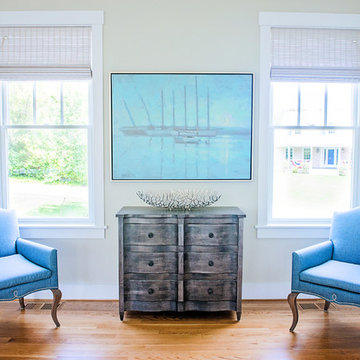 sitting area and coastal art