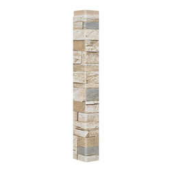 136-CT2-DURANGO VENEER STACKED STONE OUTSIDE CORNER - 48"H X 3 &frac12;" W X 1 &frac12;"D - Wall Panels