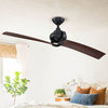 54 in Modern Ceiling Fan with Remote Control, Black