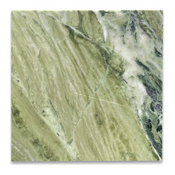 Stone Center Online - Sagano Vibrant Green Marble 12x12 Tile Honed, 100 sq.ft. - Wall And Floor Tile