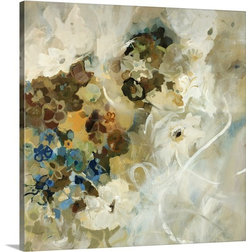 Contemporary Prints And Posters Gallery-Wrapped Canvas Entitled French Flowers, 20"x20"