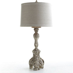 Antiqued Baroque Lamp - Table Lamps