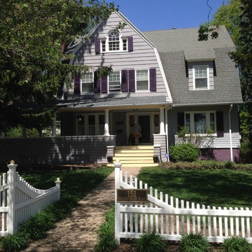 Center Hall Colonial - Colorful Exterior Painting, South Orange, NJ