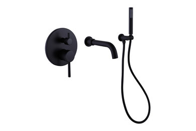 Rbrohant Wall Mounted Tub Faucet With Handheld Shower NSF Certification Valve