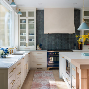 Gilded Pastel Kitchen Renovation In Bethesda