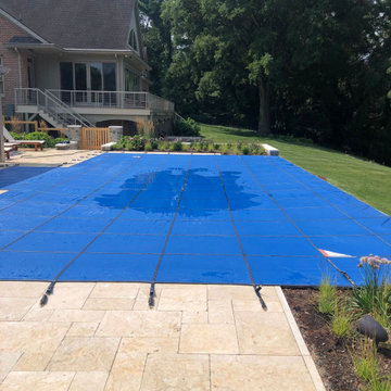 Galena, MD - Lunar Quartz Finish Pool With Extended Bench & Tanning Ledge