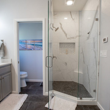 Beautiful Bathroom Remodel in Oakdale (bathCRATE Country Oak Court)