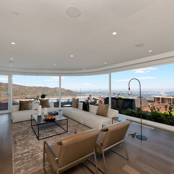 Living room surrounded by breath taking view