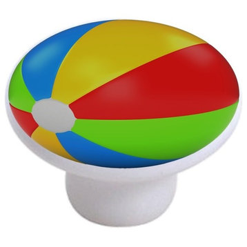 Colorful Beach Ball Ceramic Cabinet Drawer Knob