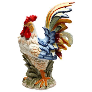 Mini Country Rooster and Hen Ceramic Salt and Pepper Shakers, Set of 4 -  Tableware - Appletree Design