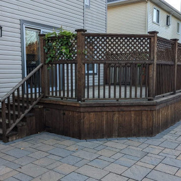 Azek Coastline with Dark hickory trim and IRX railing system