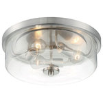 Nuvo Lighting - Nuvo Lighting 60/7169 Sommerset - 3 Light Flush Mount - Sommerset; 3 Light; Flush Mount Fixture; Brushed NSommerset 3 Light Fl Brushed Nickel ClearUL: Suitable for damp locations Energy Star Qualified: n/a ADA Certified: n/a  *Number of Lights: Lamp: 3-*Wattage:60w A19 Medium Base bulb(s) *Bulb Included:No *Bulb Type:A19 Medium Base *Finish Type:Brushed Nickel