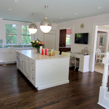 LATTINGTOWN: SELECT WHITE OAK INSTALLED/FINISHED W DARK WALNUT STAIN + TUNG OIL