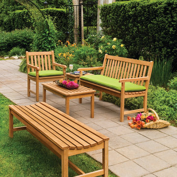 Classic Armchair, Bench, Table