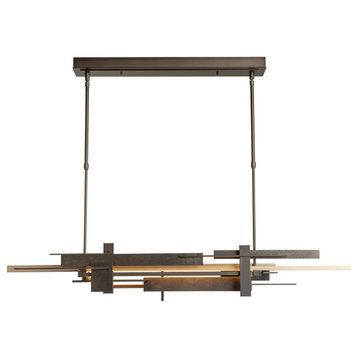 Hubbardton Forge 139721-1041 Planar LED Pendant with Accent in Bronze