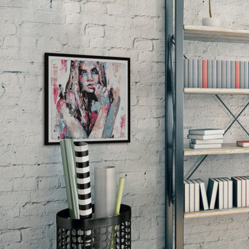 "Mystery Girl" Framed Painting Print