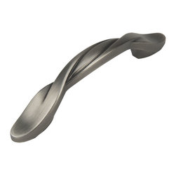 Cosmas - Cosmas 9009AS Antique Silver Twist Cabinet Pull - Cabinet And Drawer Handle Pulls