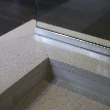 Shower doorstep detail