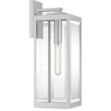 Westover 1 Light Outdoor Wall Light, Stainless Steel