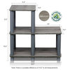 Furinno Turn-N-Tube Accent Decorative Shelf, French Oak/Gray