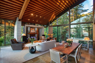 Example of a mountain style home design design in Other