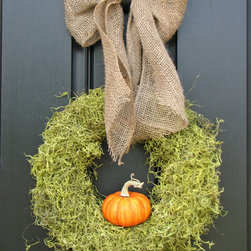 Fall 2014 Pumpkin and Moss Wreaths - Wreaths And Garlands