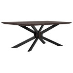 Armen Living - Pirate Acacia Dining Table - Transform your dining room with an eye-catching modern dining table that will sure impress any guests in your home. The Armen Living Pirate Acacia Modern Dining Table features dark acacia wood top that showcase a rich and shiny look offering a silky-smooth finish touch. The pedestal base help support the structure of the table while adding a contemporary touch to any home. Casual enough for everyday use while elegant and inviting for formal occasions, gatherings and holidays. This beautiful dining table seat up to 6 guests.