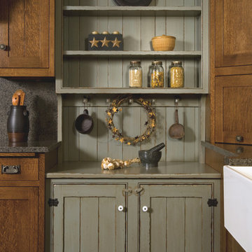 Antiqued Gray Hutch
