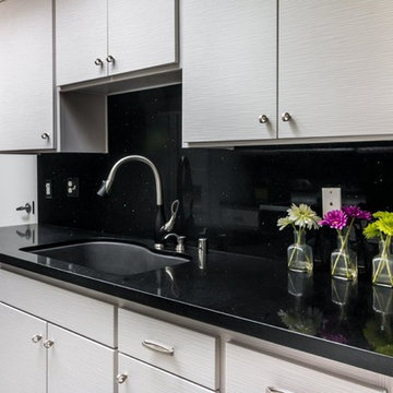 Silver-Stream Modern Flat-Panel Door Kitchen Reface Project