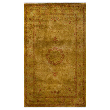 Fine Vibrance, One-of-a-Kind Hand-Knotted Area Rug Gold, 3' 2" x 5' 2"
