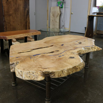 Figured Maple Top with blue epoxy