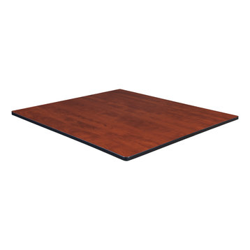 48" Square Laminate Table Top, Cherry/Maple