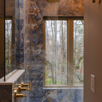 Moody Bathroom and Fun Laundry Room