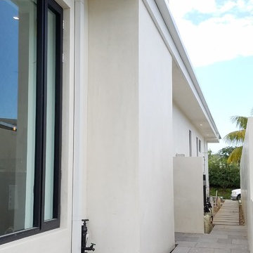 Corona Del Mar Modern Home, Square Gutters and Downspouts in .032 Aluminum