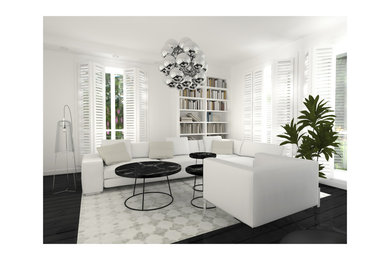 Living room - contemporary living room idea in London