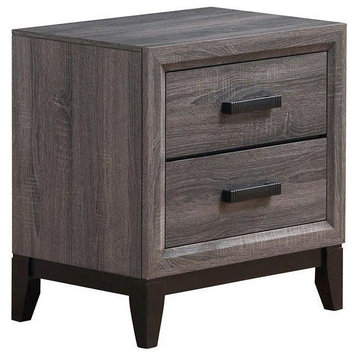 Global Furniture Kate Nightstand 24x16x25" Foil Gray