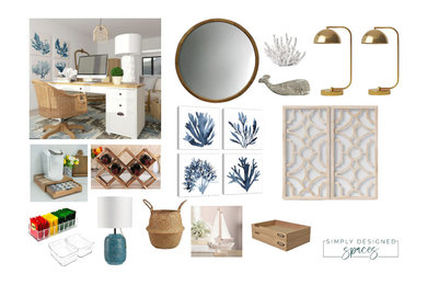 Home office - coastal home office idea in Other