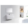 Bliss 48" High Gloss White Wall Mount Modern Bathroom Vanity