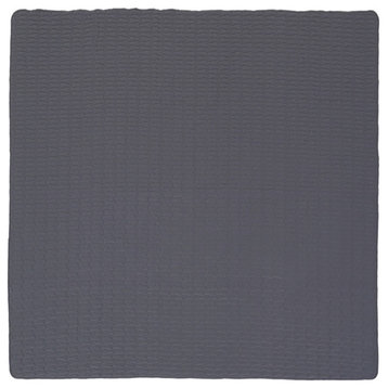 Marie Double Bed Fabric Quilt, Gray
