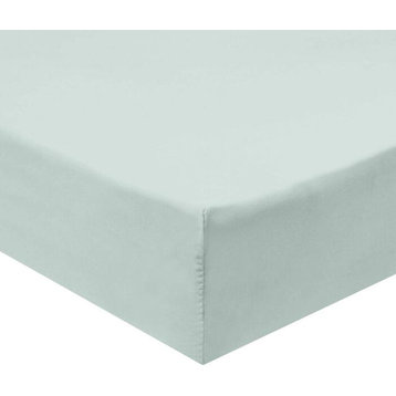 TwinXL Size Fitted Sheets 100% Cotton 600 Thread Count Solid (Sea)