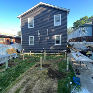 Elevated Deck Framing in Progress