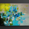 "Fidelity" Original Large green teal Modern abstract Painting