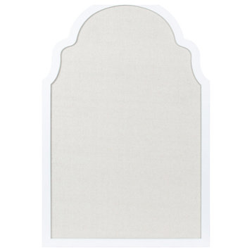 Holbrook Arch Framed Pinboard, White 24x36