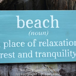 Beach Decor Wooden Sign - Novelty Signs