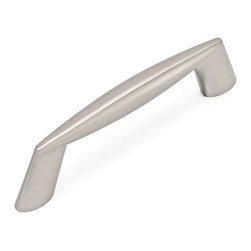 Cosmas - Cabinet Pull, 3" Hole Centers, Satin Nickel, Set of 10 - Cabinet And Drawer Handle Pulls