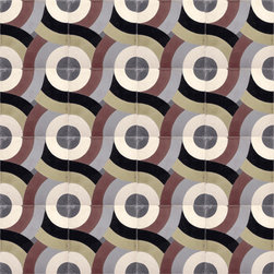Camo Swirl Cement Tile - Wall And Floor Tile