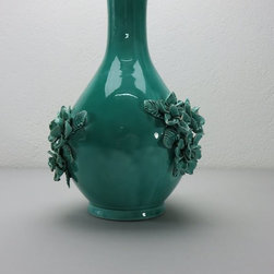 Jarr&oacute;n cer&aacute;mica turquesa Manises - Vases