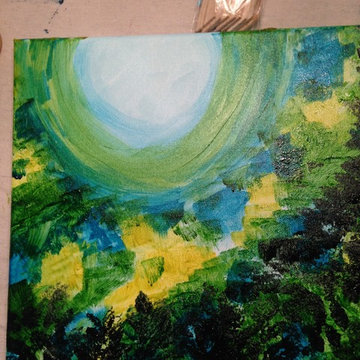 Ladies Art Wellness workshop. The very beginings of laying down the framework o