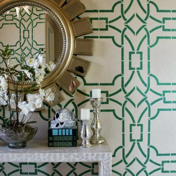 Stencil Projects using the Contempo Trellis Wall Stencil