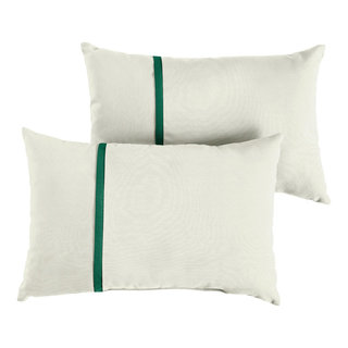 Sorra Home Preview Lagoon Square Outdoor/Indoor Large Knife Edge Throw Pillow 24 in. x 24 in. (Set of 2)